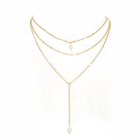 Temperament Retro Anhänger Halskette Einfache Perlenkette Schlüsselbeinkette main image 6