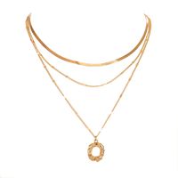 Metal Letter Pendant Multi-layered Clavicle Chain Sweater Chain main image 3
