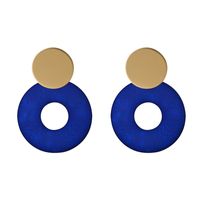 European And American Creative New Alloy Resin Letter Round Earrings Wholesale main image 6