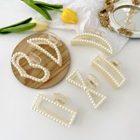 New Pearl Catch Clip Geometric Large Shark Clip Hair Catch Hair Accessories Gentle Hairpin Head Accessories main image 5