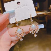 2021 New Opal Earrings Ear Jewelry Korean Temperament Fashion Tassel Earrings main image 5