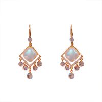 2021 New Opal Earrings Ear Jewelry Korean Temperament Fashion Tassel Earrings main image 6