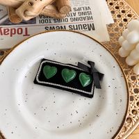 Green Love Hairpin Bangs Broken Hair Diamond Bb Clip Side Girl Side Clip Hair Accessories main image 3