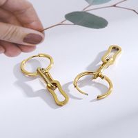 Fashion Geometric Plating Stainless Steel 18K Gold Plated Earrings main image 4