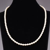 Collier Chaîne De Clavicule En Or 18 Carats Plaqué Titane Avec Perles De Millet main image 6