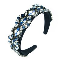 Baroque Fashion Rhinestone Glass Drill Stitching Wide Brim Headband Personality Hair Accessories main image 6
