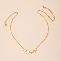 Fashion Metal English Alphabet Sweater Alloy Necklace Female main image 3