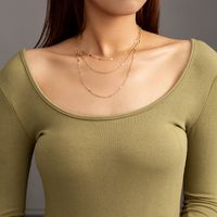 Creative New Ins Style Simple Multi-layered Metal Necklace main image 1
