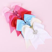 Children's Swallowtail Bow Two-piece Solid Color Love Rubber Band Hairpin main image 3