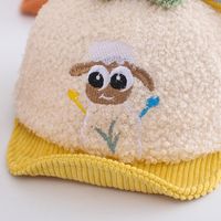 Baby Autumn And Winter Lamb Wool Warm Cap Cute Little Sheep Soft-edge Baseball Hat Baby Hat Winter main image 5