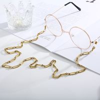 European And American Square Chain Sunglasses Anti-lost Hanging Neck Titanium Steel Jewelry main image 4