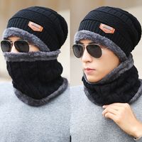 Korean Woolen Cap And Velvet Pullover Cap Outdoor Windproof Earmuffs Warm Knitted Hat Men main image 3