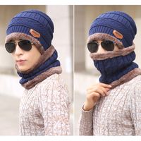 Korean Woolen Cap And Velvet Pullover Cap Outdoor Windproof Earmuffs Warm Knitted Hat Men main image 4