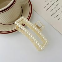 New Pearl Catch Clip Geometric Large Shark Clip Hair Catch Hair Accessories Gentle Hairpin Head Accessories sku image 2
