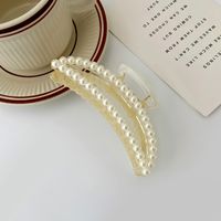 New Pearl Catch Clip Geometric Large Shark Clip Hair Catch Hair Accessories Gentle Hairpin Head Accessories sku image 5