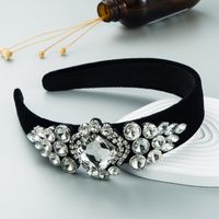 Baroque Shiny Headband Gold Velvet Cloth Fashion Simple Winter Hair Accessories sku image 1