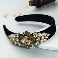 Barock Glänzendes Stirnband Gold Samt Tuch Mode Einfache Winter Haarschmuck sku image 3