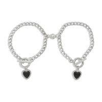 European And American Style Simple Metal Heart Bracelet Set sku image 1