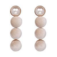 Retro Female Earrings Fluff Geometric Round Earrings sku image 1