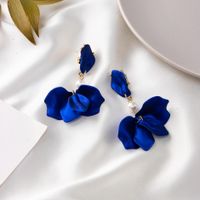 1 Pair Elegant Flower Alloy Plating Women's Drop Earrings sku image 2