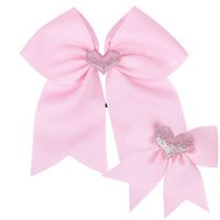 Children's Swallowtail Bow Two-piece Solid Color Love Rubber Band Hairpin sku image 4
