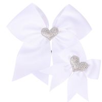Children's Swallowtail Bow Two-piece Solid Color Love Rubber Band Hairpin sku image 3