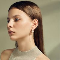 No Pierced Pearl Tassel C-shaped European And American Fashion Senior Ear Bone Clip Earrings main image 5