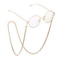 Mode Einfache Gold- Und Silbersonnenbrille Dicke Schlangenkette Brillenkette main image 3