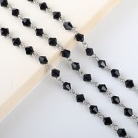 Simple Handmade Black Crystal Glasses Chain Chain Glasses Chain main image 4