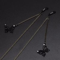 Fashion Simple Black Butterfly Pendant Chain Sunglasses With Glasses Chain main image 3