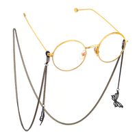 Fashion Simple Black Butterfly Pendant Chain Sunglasses With Glasses Chain main image 5