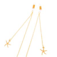 Non-slip Popular Metal Glasses Cord Gold Starfish Pendant Handmade Eyeglasses Chain Cross-border main image 1