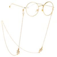 Einfache Strassschildkröte Goldkette Brillenseil Anti-verlorene Metallbrillenkette main image 3