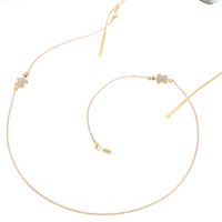 Einfache Strassschildkröte Goldkette Brillenseil Anti-verlorene Metallbrillenkette main image 4