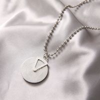 Hip-hop Punk Style Exaggerated Necklace Simple Retro Roman Numerals Time Disc Clavicle Chain main image 5