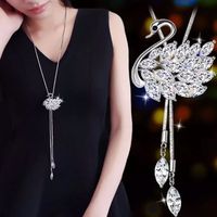 Korean New Fall Winter Fashion Long Swan Sweater Chain All-match Necklace Elegant Ornament Pendant Wholesale main image 1