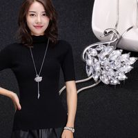 Korean New Fall Winter Fashion Long Swan Sweater Chain All-match Necklace Elegant Ornament Pendant Wholesale main image 3