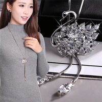 Korean New Fall Winter Fashion Long Swan Sweater Chain All-match Necklace Elegant Ornament Pendant Wholesale main image 4