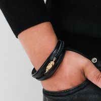 Fashion Geometric Pu Leather Unisex Bracelets main image 4