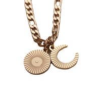 Chaîne De Pull Collier Pendentif Soleil Lune En Acier Inoxydable Européen Et Américain main image 6