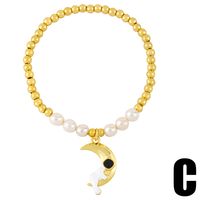 Bracelet De Perles De Couple D&#39;astronaute Bracelet Élastique De Perles Rondes main image 6