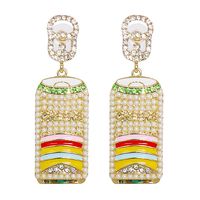 Nouvelle Personnalité Créative Boucles D&#39;oreilles En Strass Perle Boucles D&#39;oreilles Bijoux De Personnalité Exagérée main image 1