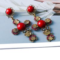New Fashion Personality Color Diamond Cross Stud Earrings main image 4