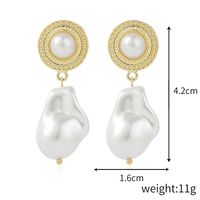 European And American Medieval Geometric Irregular Pearl Earrings Inlaid Pearl Earrings main image 5