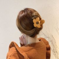 Korean Style Large Flower Autumn And Winter Grip Summer Large Size Shark Clip Exquisite Back Head Clip Hair Accessories For Women main image 3