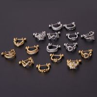 Ear Cartilage Rings & Studs Fashion Crown 316 Stainless Steel  Copper Plating main image 1