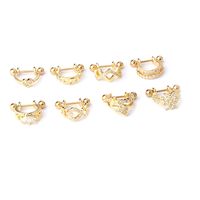 Ear Cartilage Rings & Studs Fashion Crown 316 Stainless Steel  Copper Plating main image 6