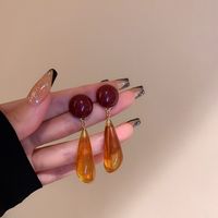 Resin Drop Earrings Korea 2021 New Simple Fashion Retro Earrings main image 1