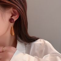 Resin Drop Earrings Korea 2021 New Simple Fashion Retro Earrings main image 3