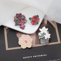 Cross-border New Arrival Oil Drip Brooch Corsage European And American Fashion Creative Flower Flower Brooch Bag Clothing Accessories Wholesale main image 3